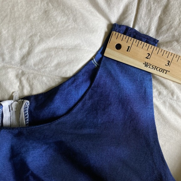 Pacific Legend VTG Hawaii Mini Dress Womens M Chopper Motorcycle Blue Cotton USA - Picture 14 of 14